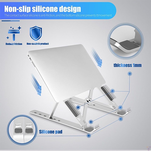 حامل الكمبيوتر المحمول والايباد قابل للطي والتعديل بـ 7 مستويات - Image 8