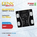 ميزان ذكي DENX DX1717 بتقنية البلوتوث لتحليل الجسم والدهون بدقة عالية - Image 9