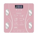 ميزان رقمي إلكتروني بتقنية البلوتوث وإضاءة LED لقياس الوزن لون (بينك) - Image 4