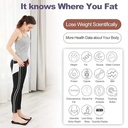 ميزان رقمي إلكتروني بتقنية البلوتوث وإضاءة LED لقياس الوزن لون (أسود) - Image 3