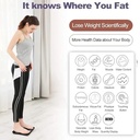 ميزان رقمي إلكتروني بتقنية البلوتوث وإضاءة LED لقياس الوزن لون (ارجواني). - Image 4