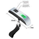 ميزان الأمتعة الإلكتروني المحمول بشاشة LCD وحزام وبطارية مضمنة باللون الاسود والفضي - Image 3