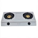 موقد غاز BOKO مزدوج الشعلة ستانلس ستيل إشعال ذاتي وتوفير للغاز - Image 1