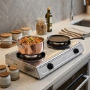 موقد غاز BOKO مزدوج الشعلة ستانلس ستيل إشعال ذاتي وتوفير للغاز - Image 2