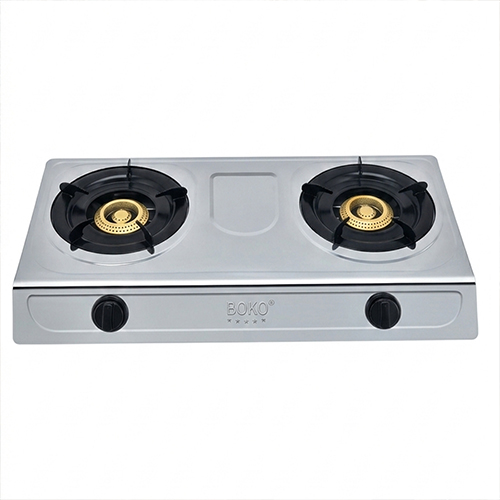 موقد غاز BOKO مزدوج الشعلة ستانلس ستيل إشعال ذاتي وتوفير للغاز - Image 3