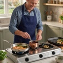 موقد غاز BOKO ثلاثي الشعلة ستانلس ستيل شعلات حديد زهر مطلية ذهب - Image 3