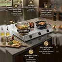 موقد غاز BOKO ثلاثي الشعلة ستانلس ستيل شعلات حديد زهر مطلية ذهب - Image 9