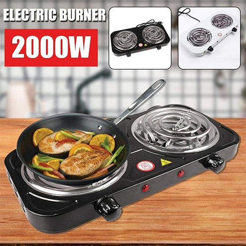 فرن كهربائي مسطح مزدوج PRIMO PLUS PR615 بقوة 2000 واط لون (أسود) - Image 8