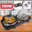 فرن كهربائي مسطح مزدوج PRIMO PLUS PR615 بقوة 2000 واط لون (أسود) - Image 8