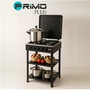 موقد غاز Primo Plus PR619  تصميم متين مع 4 شعلات مطلية بالمينا - Image 2