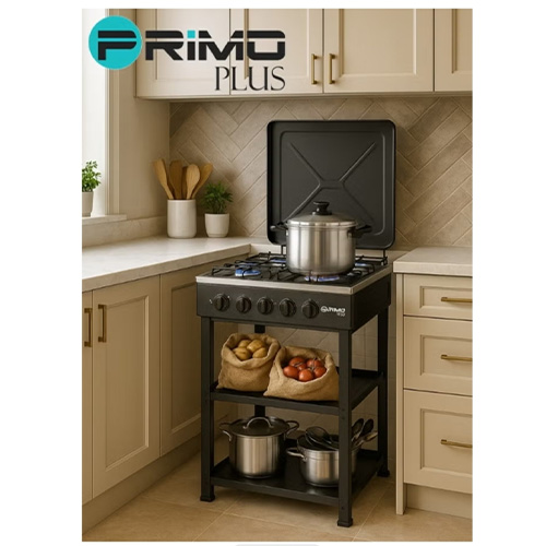 موقد غاز Primo Plus PR619  تصميم متين مع 4 شعلات مطلية بالمينا - Image 13