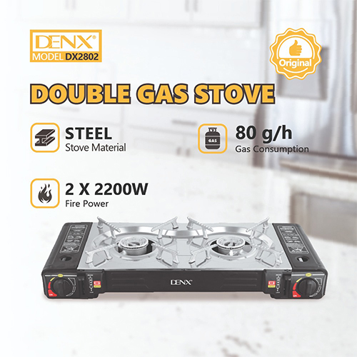 موقد غاز مزدوج DENX DX2802 بقوة 2200 واط × 2 للطهي في أي مكان - Image 7