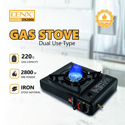 موقد غاز محمول DENX DX2806 بقدرة 2800 واط آمن للتخييم والاستخدام المزدوج - Image 2