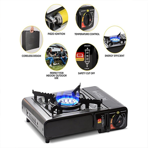 موقد غاز محمول DENX DX2806 بقدرة 2800 واط آمن للتخييم والاستخدام المزدوج - Image 4