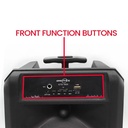 مكبر صوت GTS-1630 مع ميكروفون سلكي مدمج (احمر) - Image 7