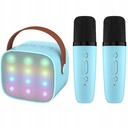 جهاز كاريوكي للأطفال مع مكبر صوت بلوتوث محمول K1L مع ميكروفونين لاسلكيين لون (أزرق) - Image 1