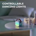 جهاز كاريوكي للأطفال مع مكبر صوت بلوتوث محمول K1L مع ميكروفونين لاسلكيين لون (أزرق) - Image 5