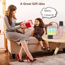 جهاز كاريوكي للأطفال مع مكبر صوت بلوتوث محمول K1L مع ميكروفونين لاسلكيين لون (بينك) - Image 4