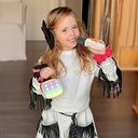 جهاز كاريوكي للأطفال مع مكبر صوت بلوتوث محمول K1L مع ميكروفونين لاسلكيين لون (بيج) - Image 2