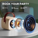 جهاز كاريوكي للأطفال مع مكبر صوت بلوتوث محمول K1L مع ميكروفونين لاسلكيين لون (بيج) - Image 3