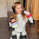 جهاز كاريوكي للأطفال مع مكبر صوت بلوتوث محمول K1L مع ميكروفونين لاسلكيين لون (أبيض) - Image 3