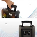 مكبر الصوت GTS-1802 بتقنية البلوتوث وإضاءة RGB مع ميكروفون سلكي - Image 6