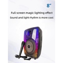 مكبر الصوت GTS-1802 بتقنية البلوتوث وإضاءة RGB مع ميكروفون سلكي - Image 8