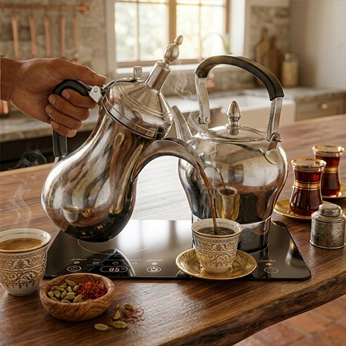 طقم DENX DX3410 الكهربائي للقهوة والشاي 1600 واط ستانلس ستيل 304 - Image 4