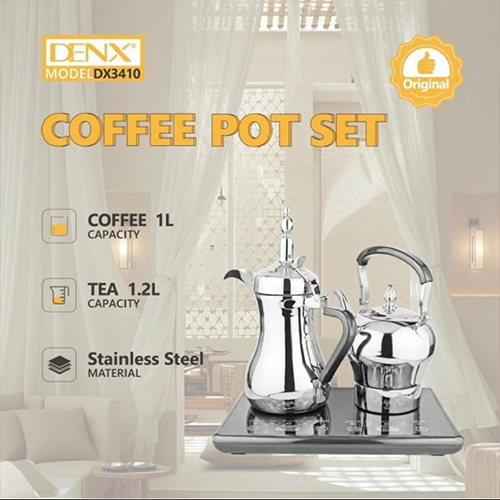 طقم DENX DX3410 الكهربائي للقهوة والشاي 1600 واط ستانلس ستيل 304 - Image 8