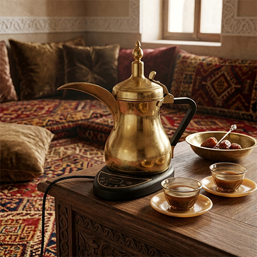 دلة قهوة عربية كهربائية دينكس DX3807 سعة 600 مل بتصميم تراثي فاخر - Image 4