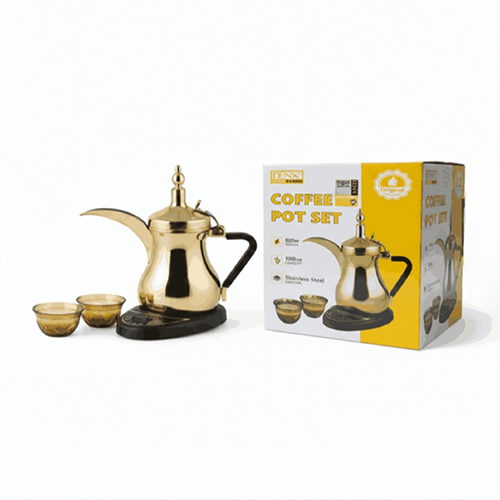 دلة قهوة عربية كهربائية دينكس DX3807 سعة 600 مل بتصميم تراثي فاخر - Image 5