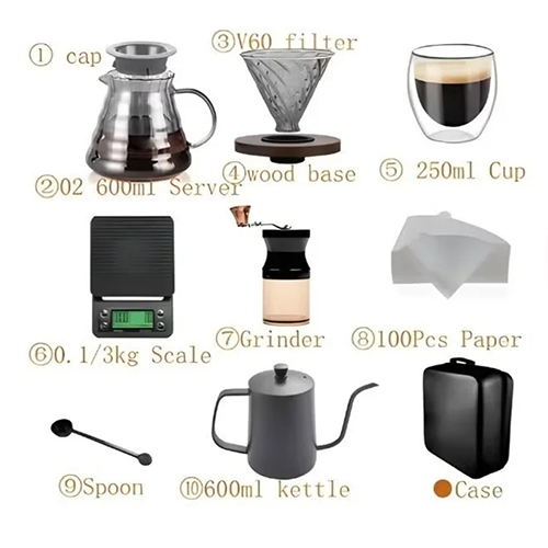 شنطة قهوة متكاملة 12 قطعة primo plus PR500 طقم باريستا احترافي للسفر - Image 9