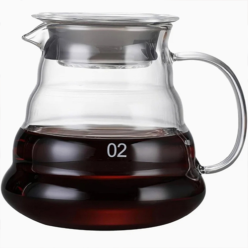 إبريق تقديم قهوة V60 زجاجي 600 مل سيرفر مقاوم للحرارة بتصميم عصري - Image 4