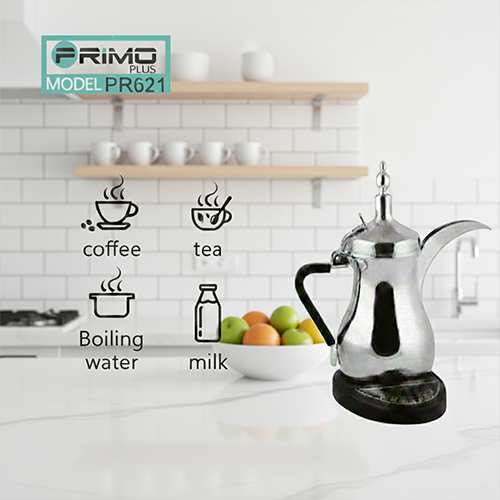 غلاية قهوة Primo Plus PR621 بقوة 800 واط وسعة 600 مللي لتحضير مشروباتك الساخنة - Image 6