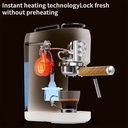 ماكينة تحضير القهوة 2 في 1 DENX DX3417 بضغط 20 بار وسعة 1000 مل - Image 7