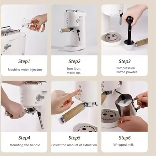 ماكينة تحضير القهوة 2 في 1 DENX DX3417 بضغط 20 بار وسعة 1000 مل - Image 14