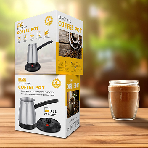 غلاية قهوة كهربائية DENX DX2086 ستانلس ستيل 650 واط 0.5 لتر - Image 4