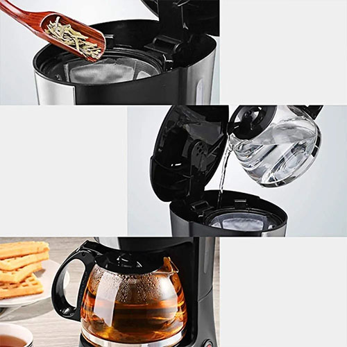 ماكينة قهوة DENX DX3415 بسعة 1.5 لتر وقوة 900 واط، تسخين سريع وفلتر - Image 8