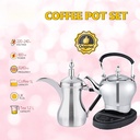 مجموعة الشاي والقهوة DENX DX2066 بقوة 800 واط مع سعة 1 لتر لدلو القهوة، و 1.2 لتر لدلو الشاي - Image 2