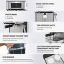 ماكينة صنع القهوة والإسبريسو DENX DX1770 بقوة 850 واط وسعة 1.6 لتر - Image 10