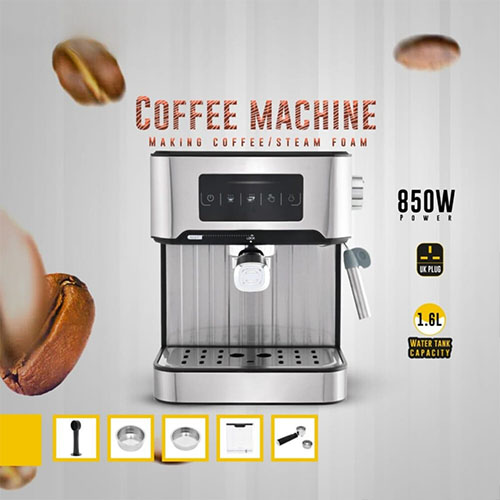 ماكينة صنع القهوة والإسبريسو DENX DX1770 بقوة 850 واط وسعة 1.6 لتر - Image 11