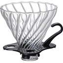 قمع ترشيح قهوة زجاجي V60 منقط قهوة احترافي لتحضير 1-2 كوب بدقة - Image 4