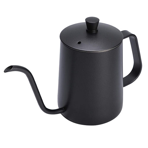 ابريق تقطير بعنق طويل للقهوة بسعة 600 مل من الفولاذ المقاوم للصدأ. - Image 2