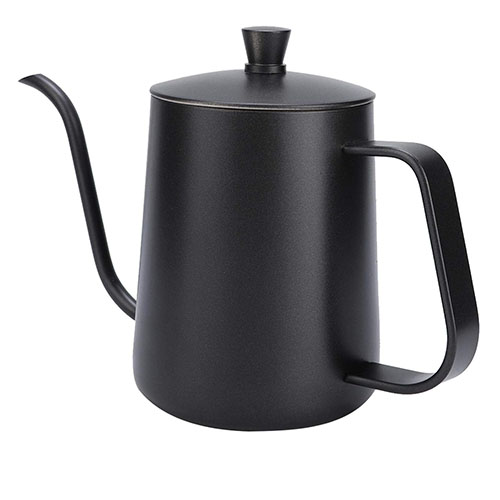 ابريق تقطير بعنق طويل للقهوة بسعة 600 مل من الفولاذ المقاوم للصدأ. - Image 5