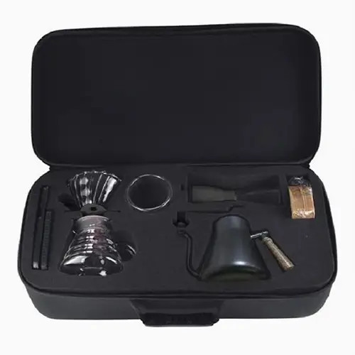 طقم تحضير قهوة مقطرة 7 قطع شنطة سفر متكاملة مع ميزان - Image 14