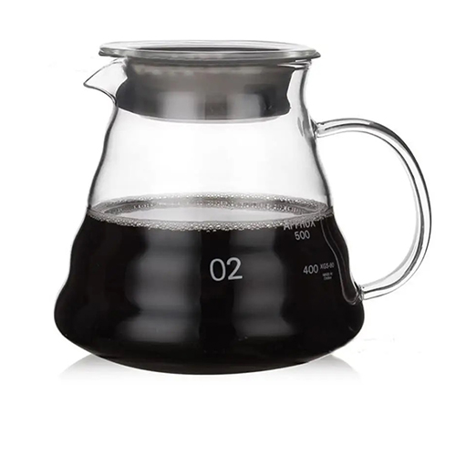 إبريق القهوة V60 من الزجاج المقاوم للحرارة بسعة 500 مل - Image 3