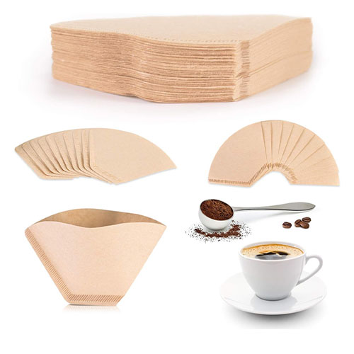 ورق فلتر القهوة من Primo Plus مكون من 100 قطعة لتصفية وتنقية القهوة من الشوائب ( باللون البني ) - Image 2