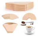 ورق فلتر القهوة من Primo Plus مكون من 100 قطعة لتصفية وتنقية القهوة من الشوائب ( باللون البني ) - Image 2