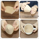 ورق فلتر القهوة من Primo Plus مكون من 100 قطعة لتصفية وتنقية القهوة من الشوائب ( باللون البني ) - Image 3