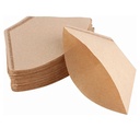 ورق فلتر القهوة من Primo Plus مكون من 100 قطعة لتصفية وتنقية القهوة من الشوائب ( باللون البني ) - Image 4